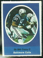 1972 Sunoco Stamps      028      Bill Curry DP